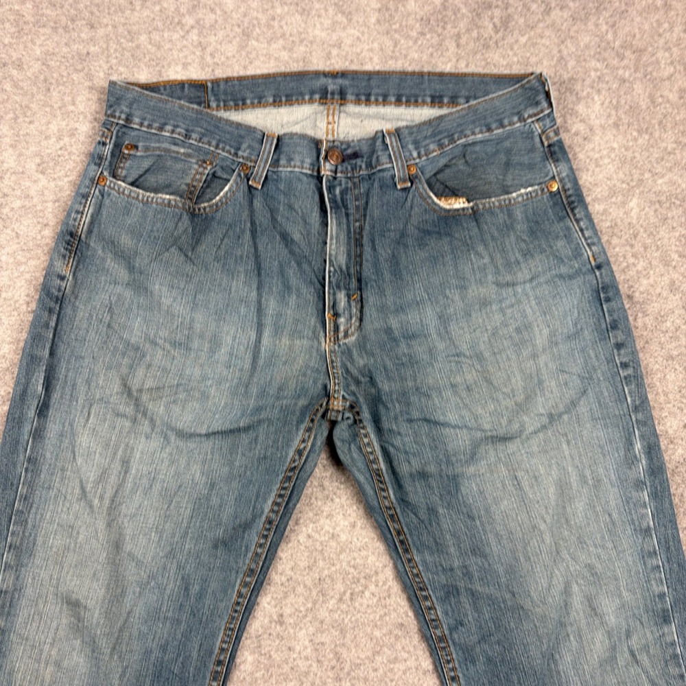 Levi's Slim Fit Jeans Mens 36x32‎ Blue Denim Casual Classic Pants Straight Leg